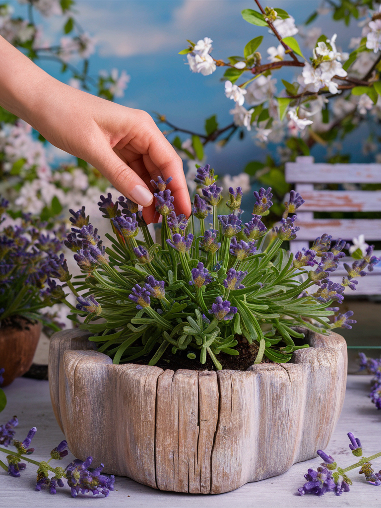 caring for lavender in a pot