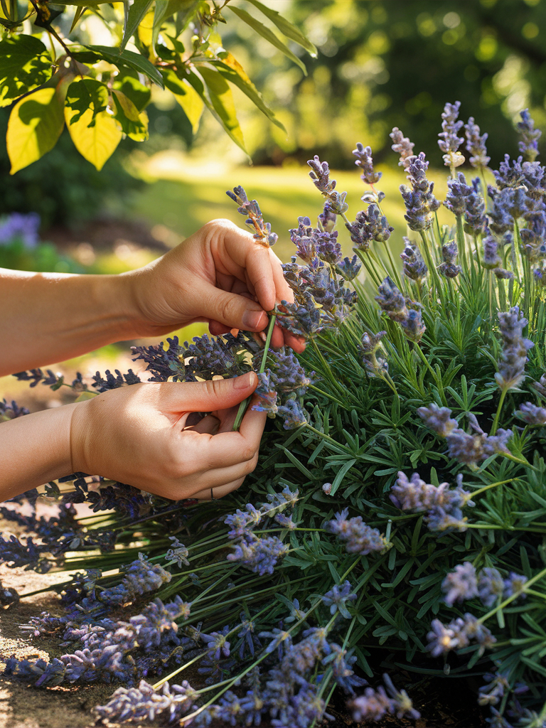 tending to lavender